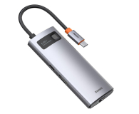 BASEUS Hub 6w1 Metal Gleam USB-C do 3x USB 3.0 + HDMI + USB-C PD + RJ45 CAHUB-CW0G - 731597 - zdjęcie 2